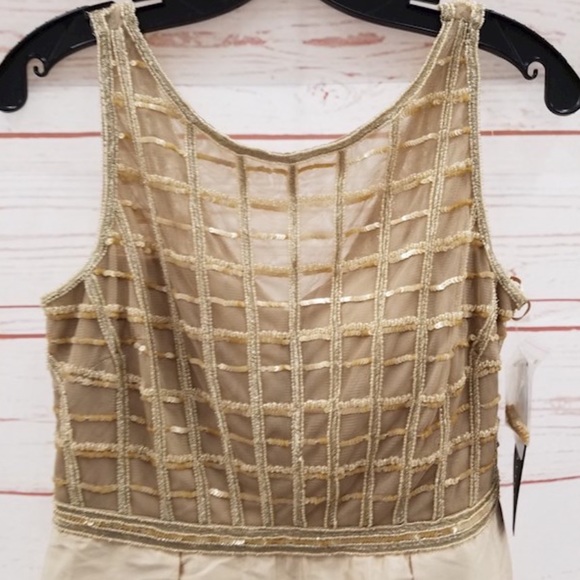 NWT Aidan Mattox Beaded Bodice Taffeta Ball Gown - Picture 5 of 11